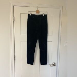 Banana Republic Black Corduroy Button-Front Pants